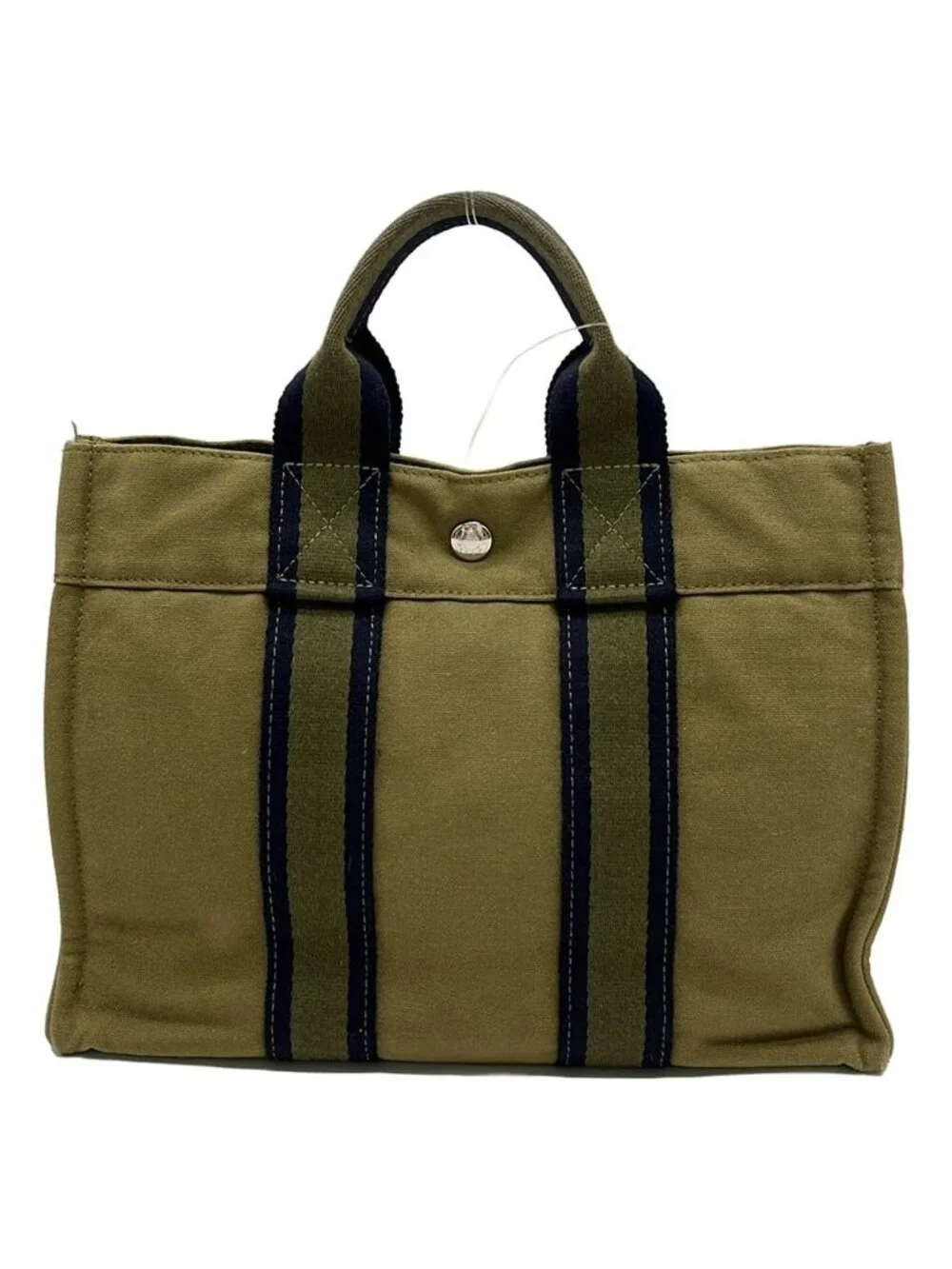 Hermes Tote Fourre Tout PM Khaki Dark Navy